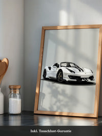 Weiße Kraft – Moderne Sportwagen-Illustration