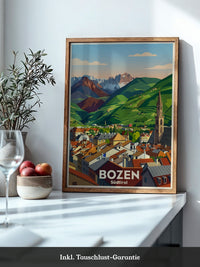 Bozen Südtirol Bergpanorama Vintage