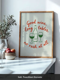 Wein Spruch Kunstdruck Rot