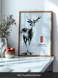 Hirsch Tusche Aquarell