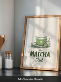 Matcha Tasse Retro Zeichnung