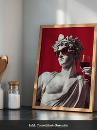 Skulptur Sonnenbrille Rot