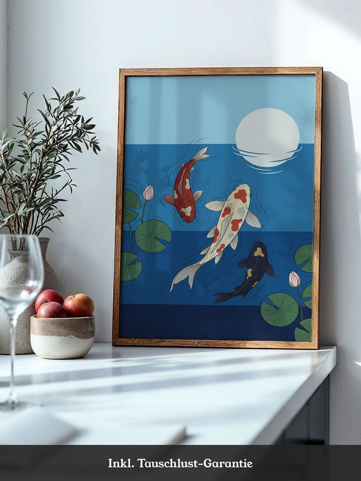 Koi Fische Mondlicht Illustration