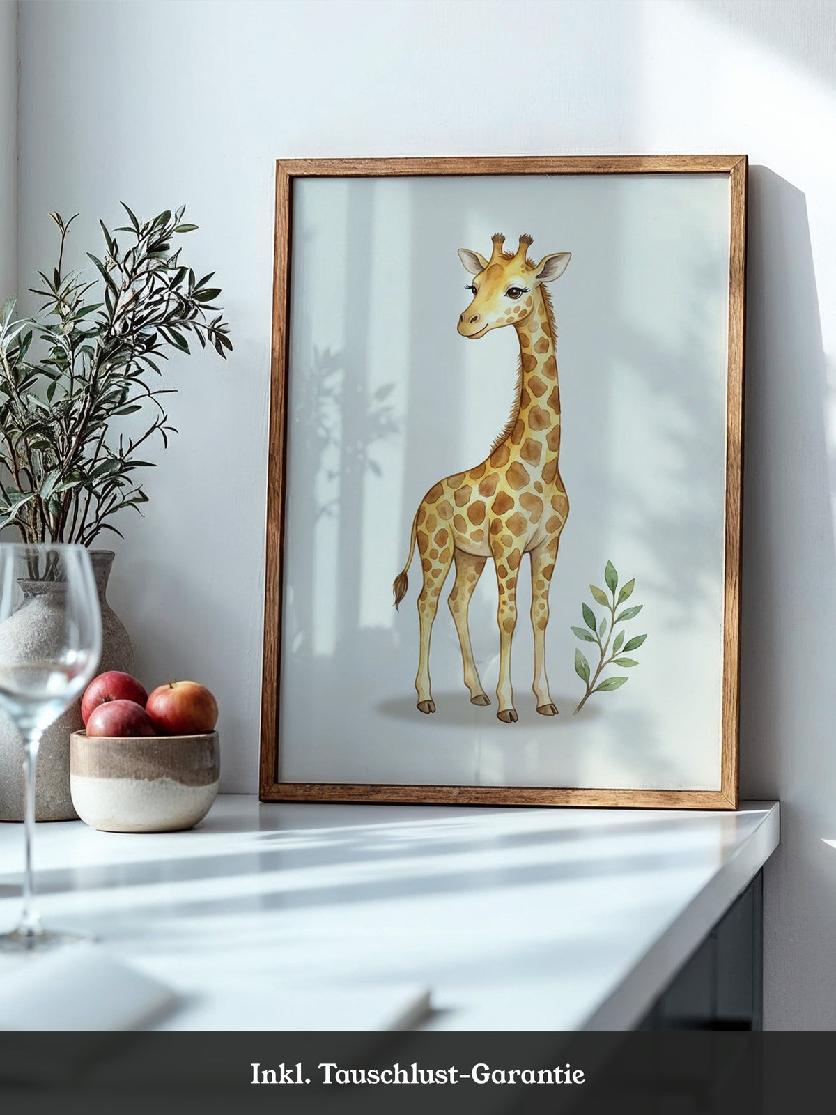 Giraffe Cartoon Sanft Braun