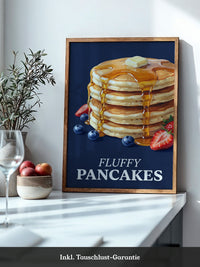 Pancakes mit Honig und Beeren