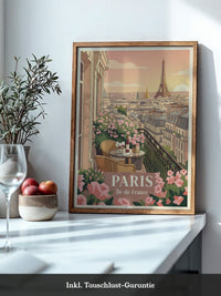 Pariser Balkon Blumenperspektive