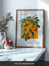Orangen Zweig Aquarellstil