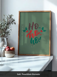 Ho Ho Ho Weihnachtsgrüße Grün