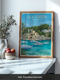 Cala Figuera Bootshafen Retro