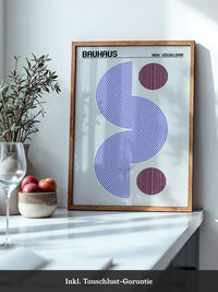 Bauhaus Linien blau minimalistisch