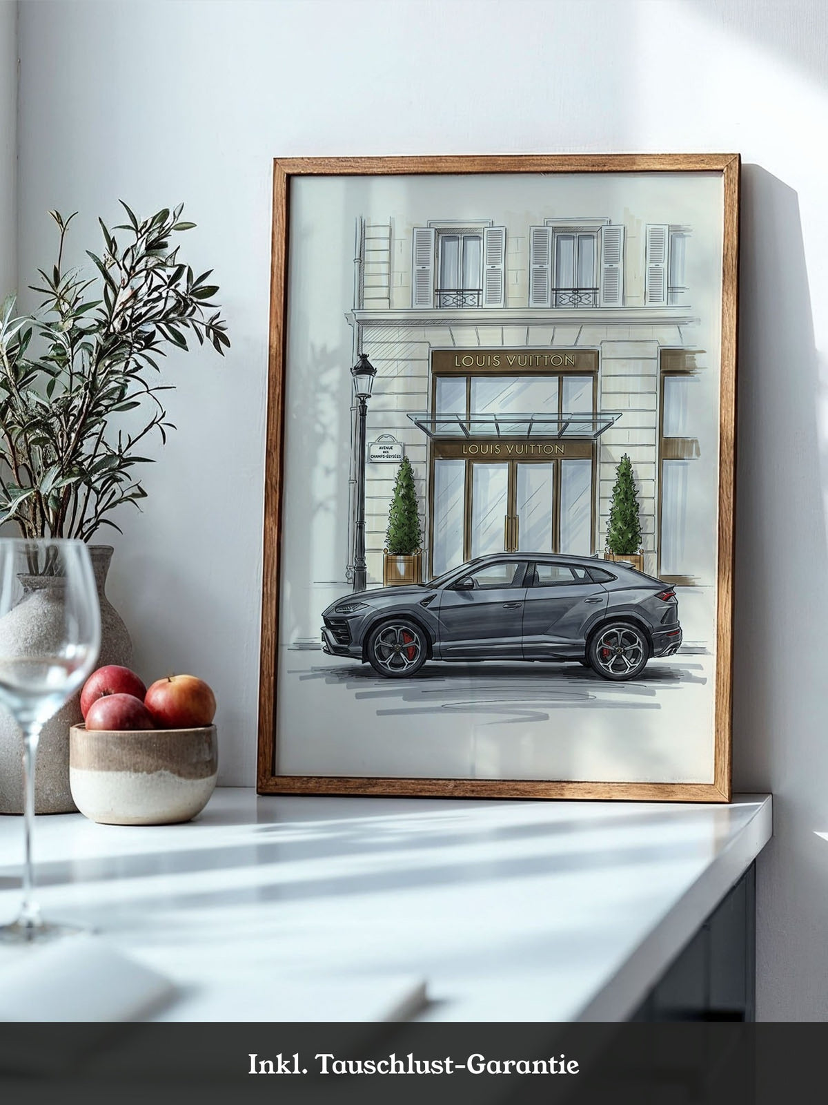 Luxus SUV Illustration Grau