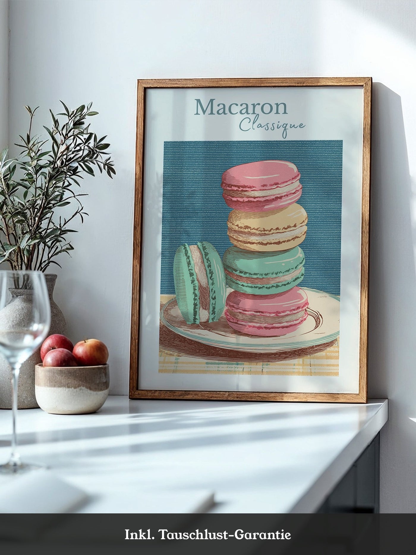 Bunte Macarons im Vintage-Stil