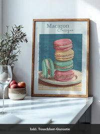 Bunte Macarons im Vintage-Stil