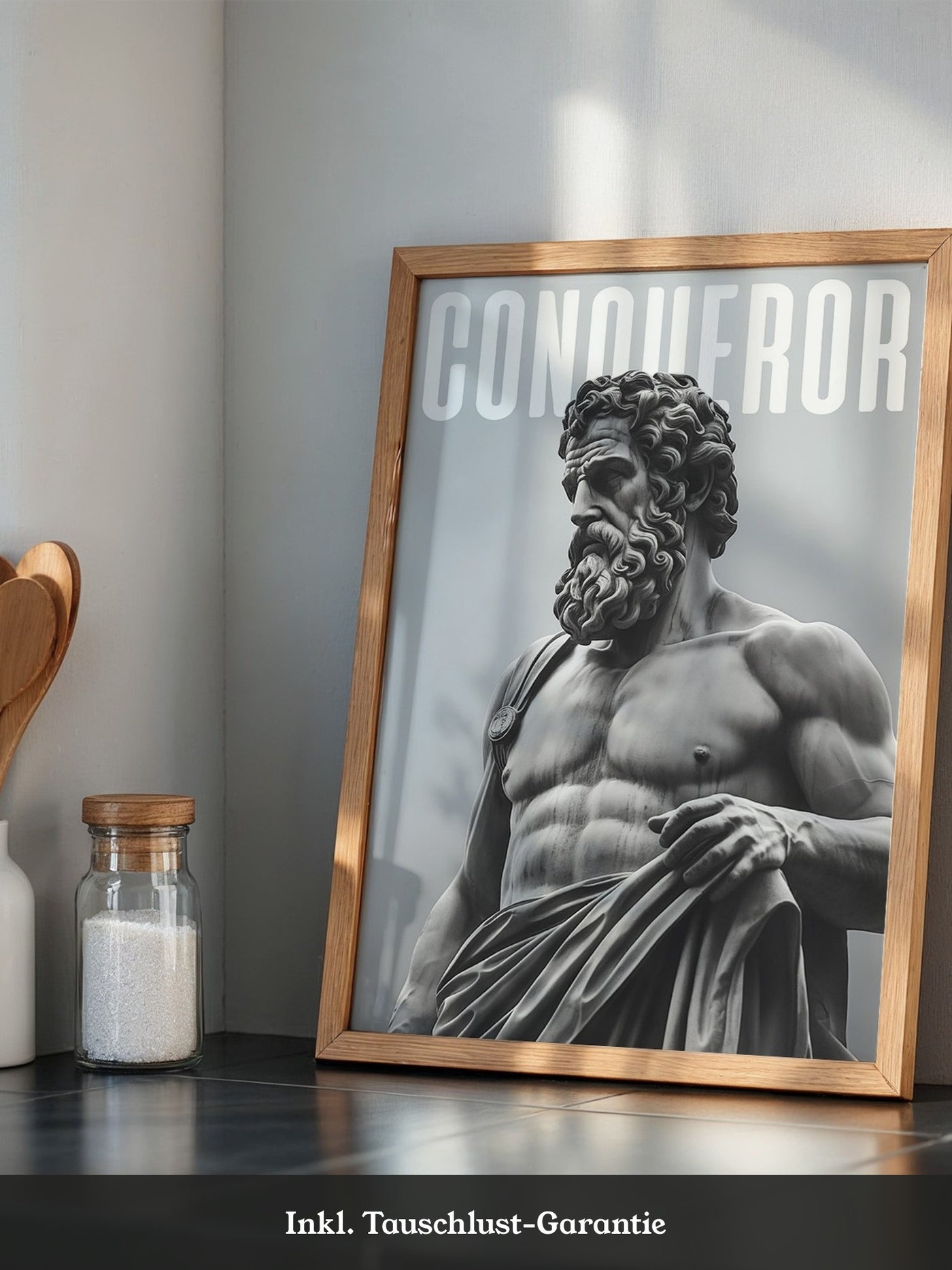 Statue Muskel Marmor Grau