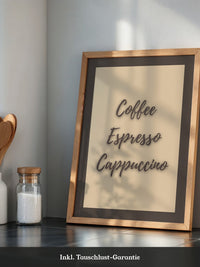 Kaffeegenuss Schriftart Braun