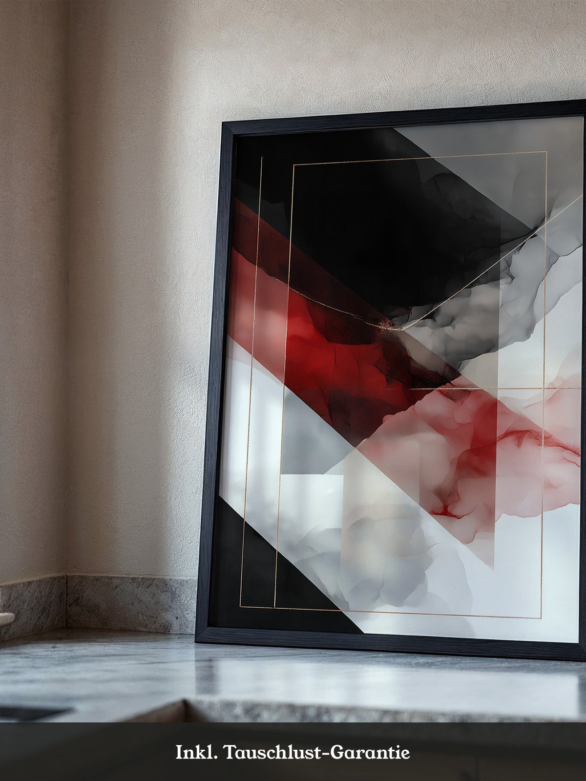 Abstrakte Formen Rot Schwarz
