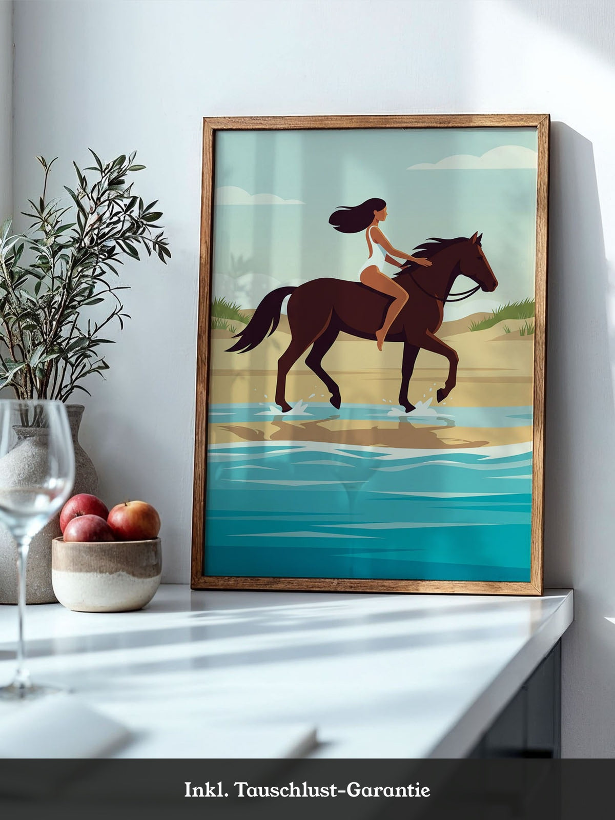 Reiterin Strand Illustration