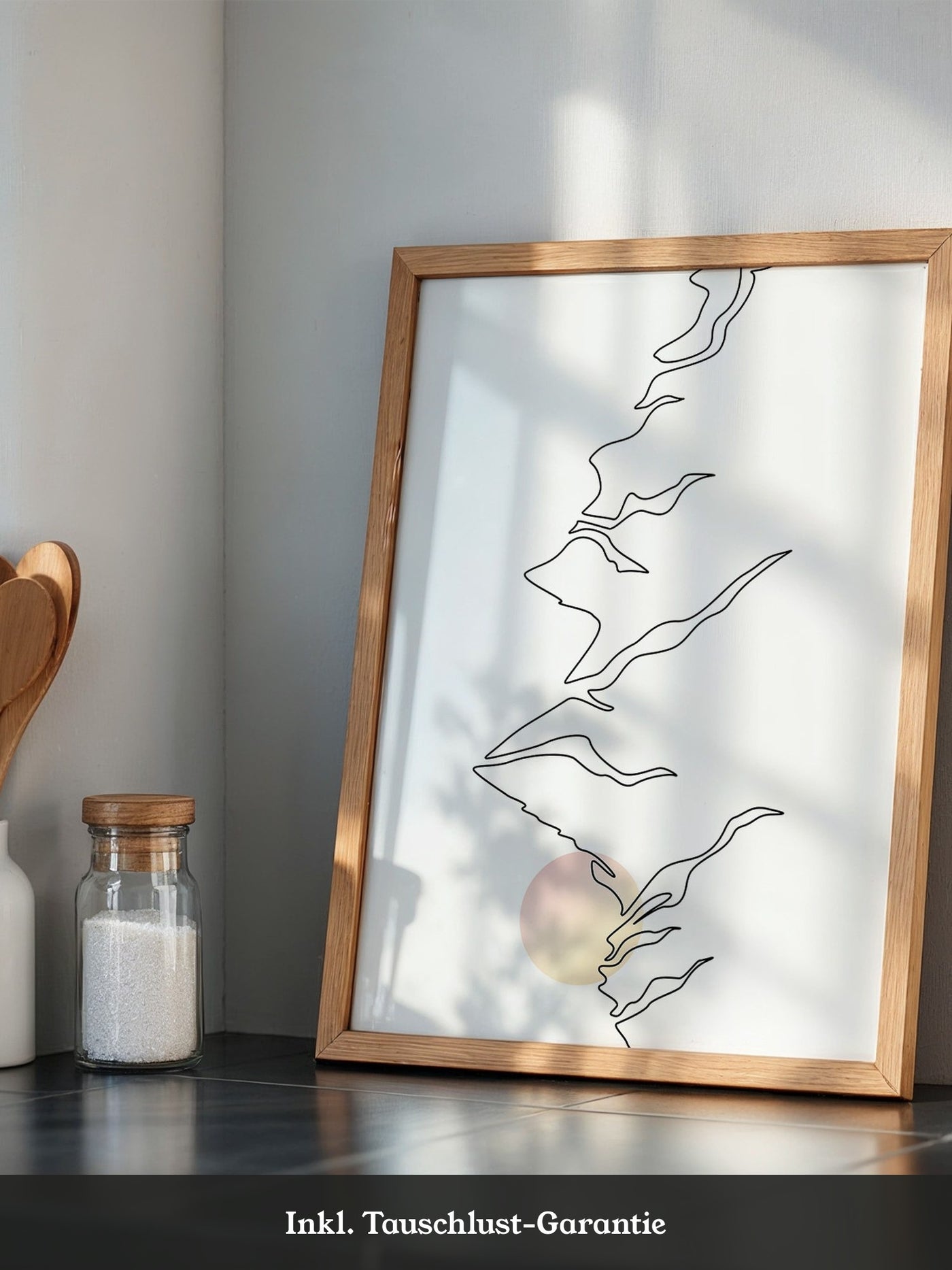 Berge Sonnenaufgang Linienkunst
