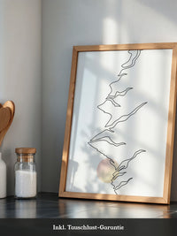 Berge Sonnenaufgang Linienkunst