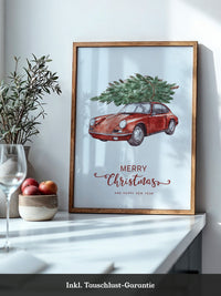 Porsche Weihnachtsbaum Rot