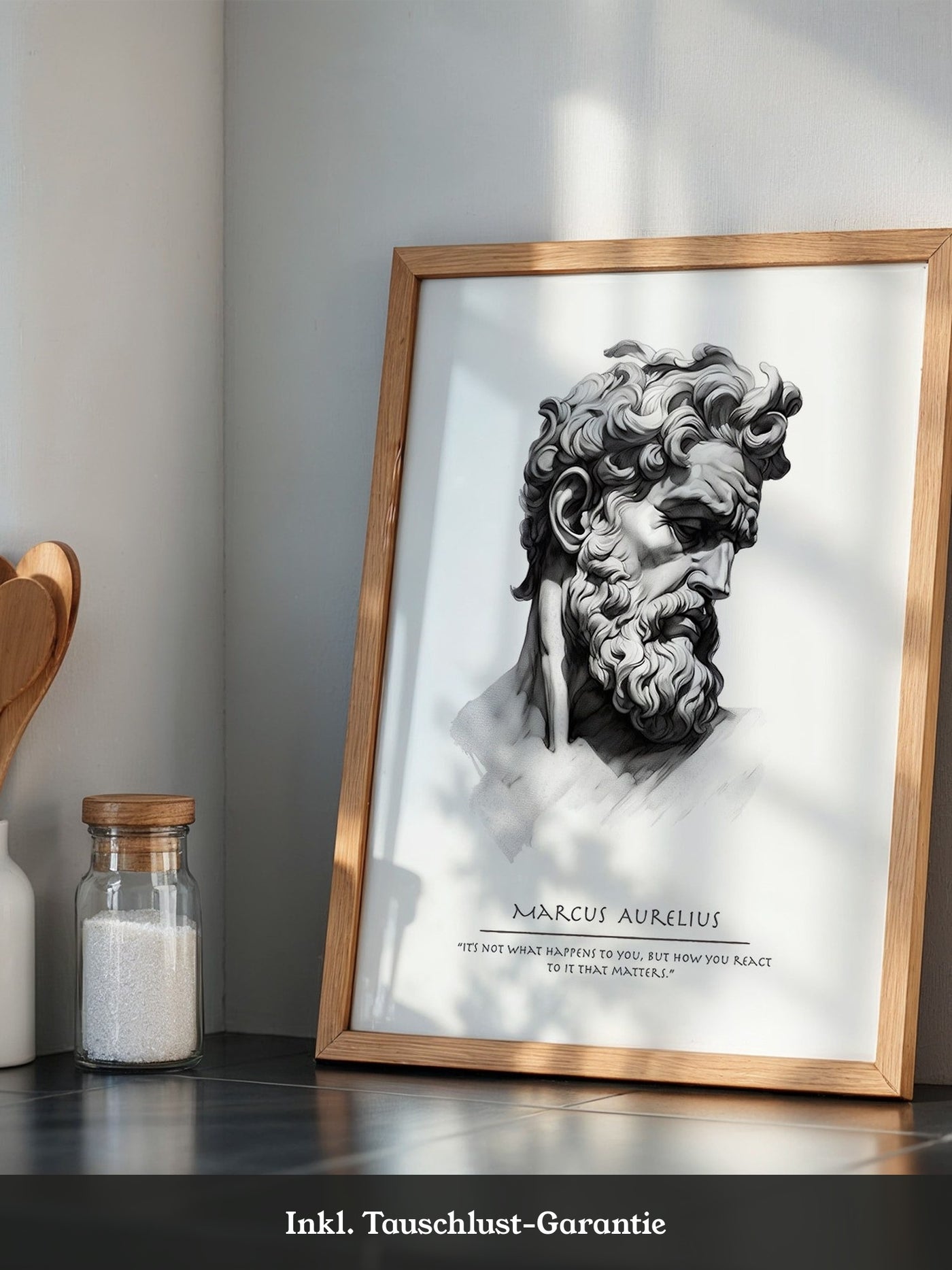 Büste Antik Charcoal-Schattierung