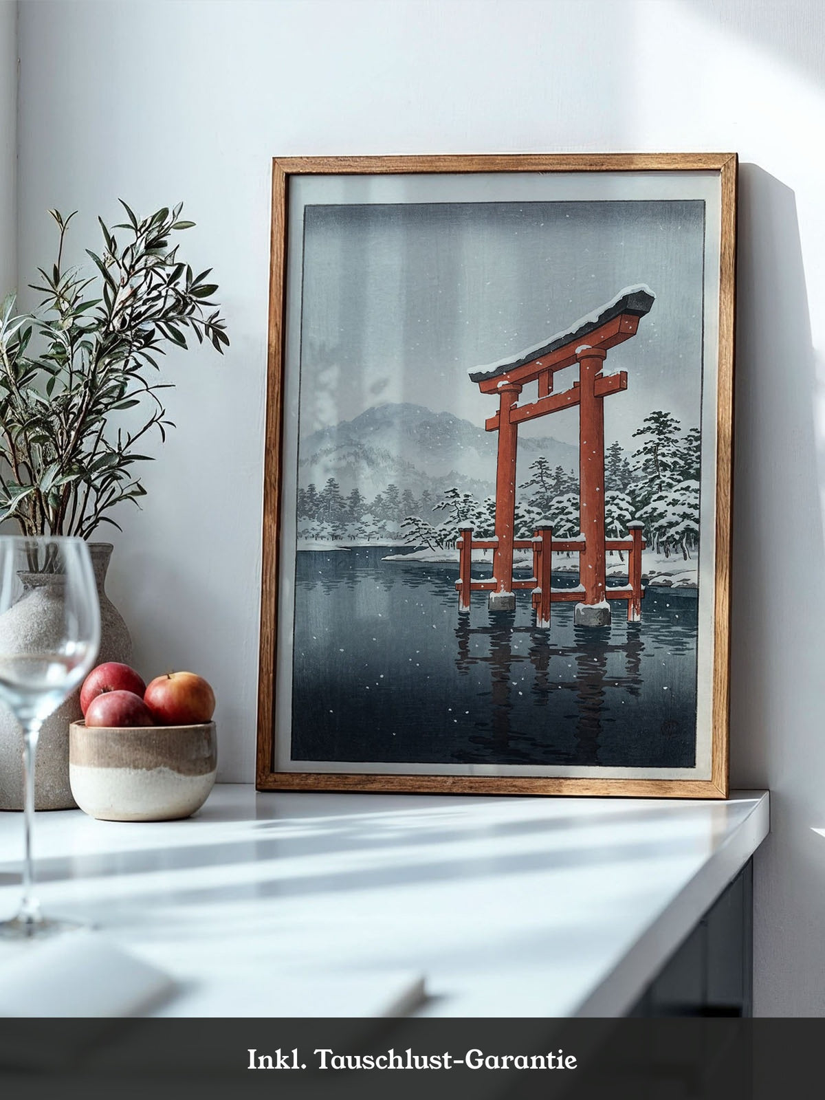 Torii-Schneelandschaft Rot