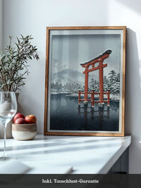 Torii-Schneelandschaft Rot