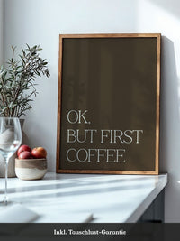 Kaffee Zitat minimalistisch braun