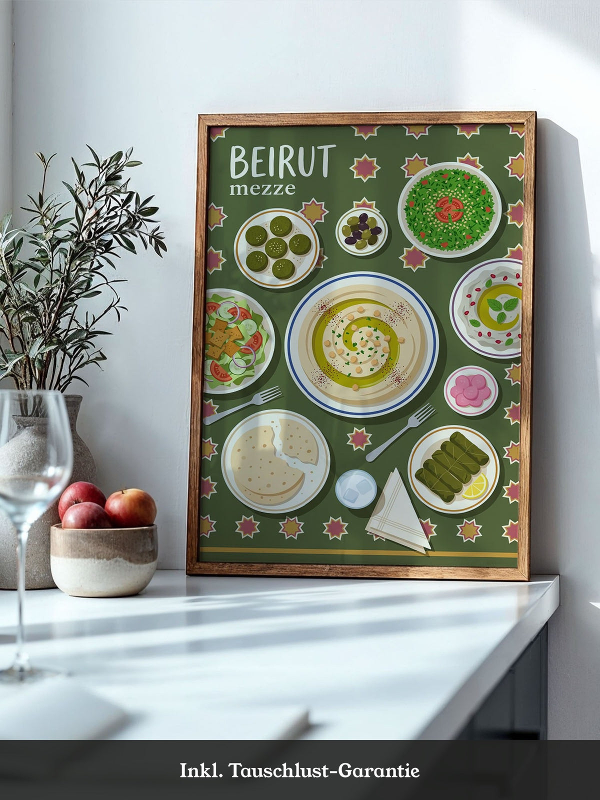 Beirut Mezze Illustration Kulinarisch