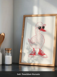 Ente Hipster Comic-Look