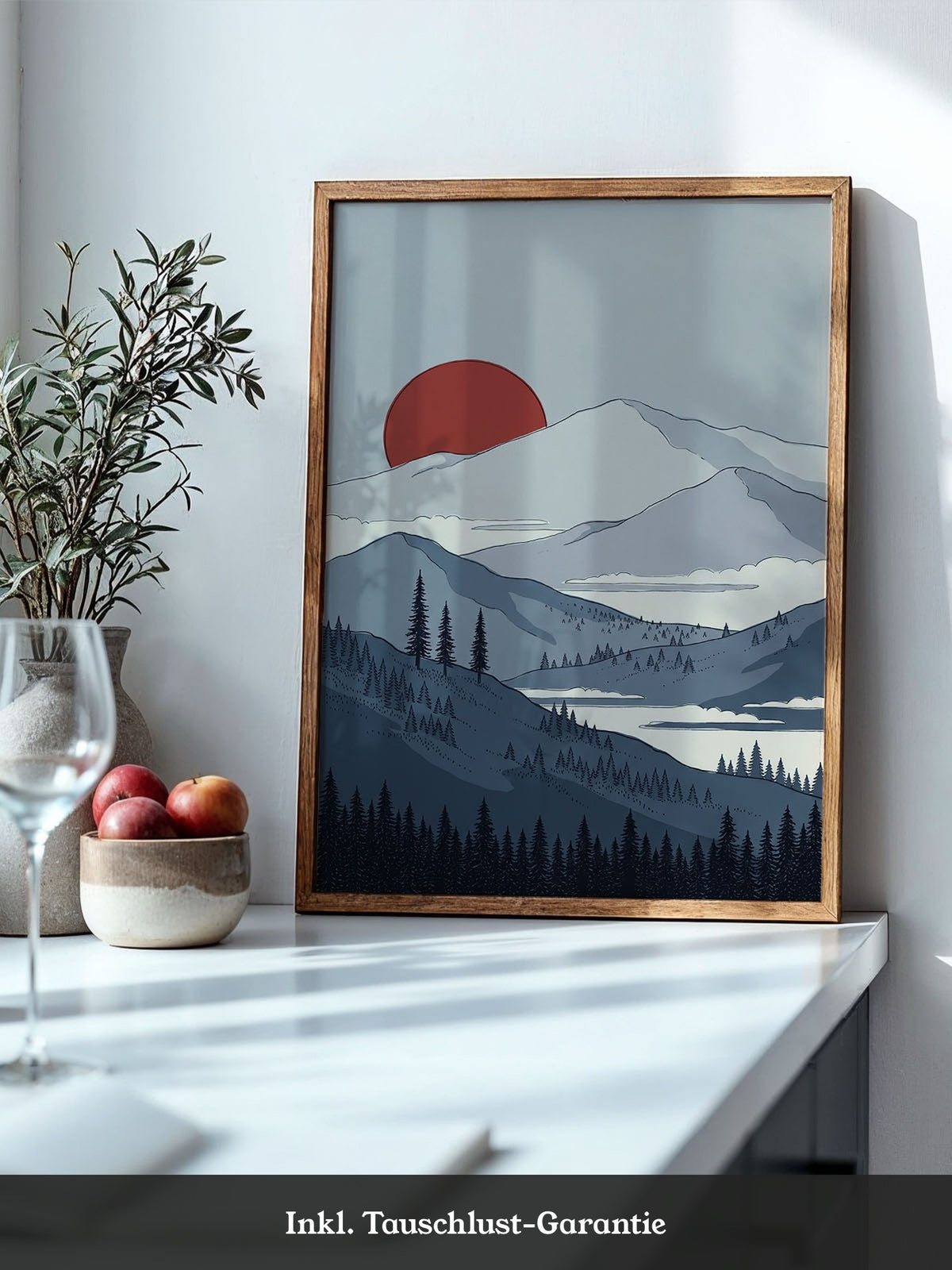 Berglandschaft Sonnenuntergang Rot