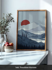 Berglandschaft Sonnenuntergang Rot