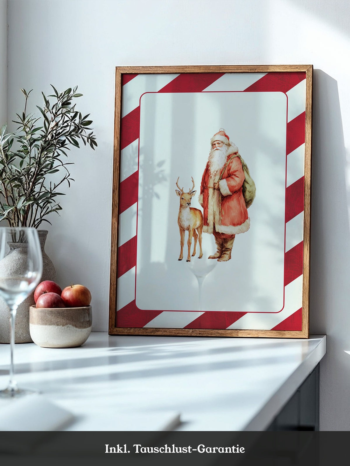Weihnachtsmann Rentier Nostalgie