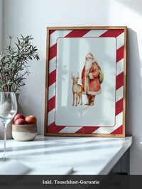 Weihnachtsmann Rentier Nostalgie