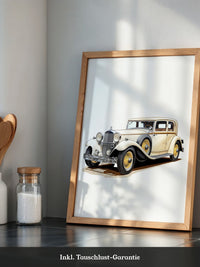Klassischer Oldtimer cremefarben