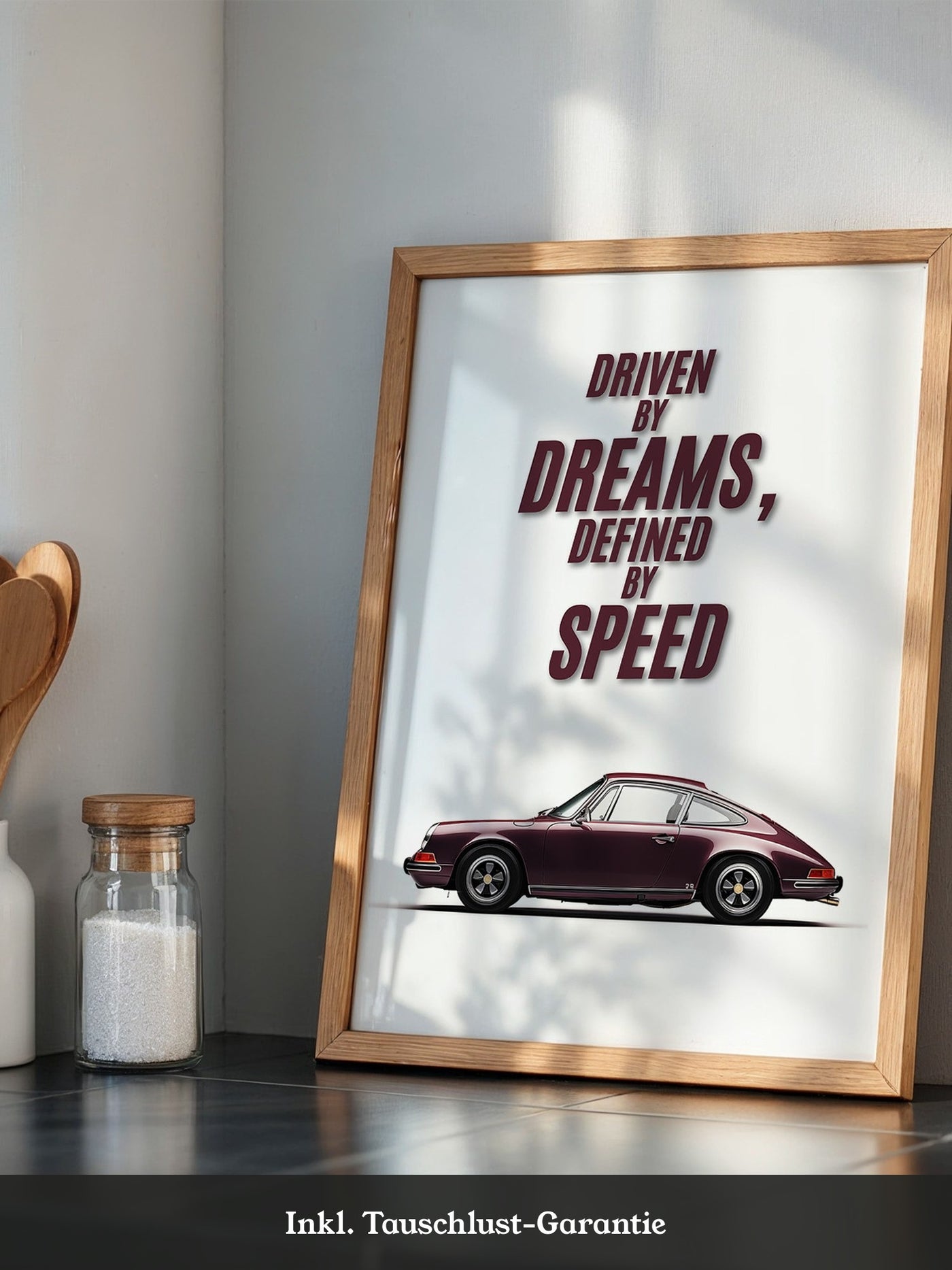 Porsche Auto seitlich Retro