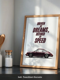 Porsche Auto seitlich Retro