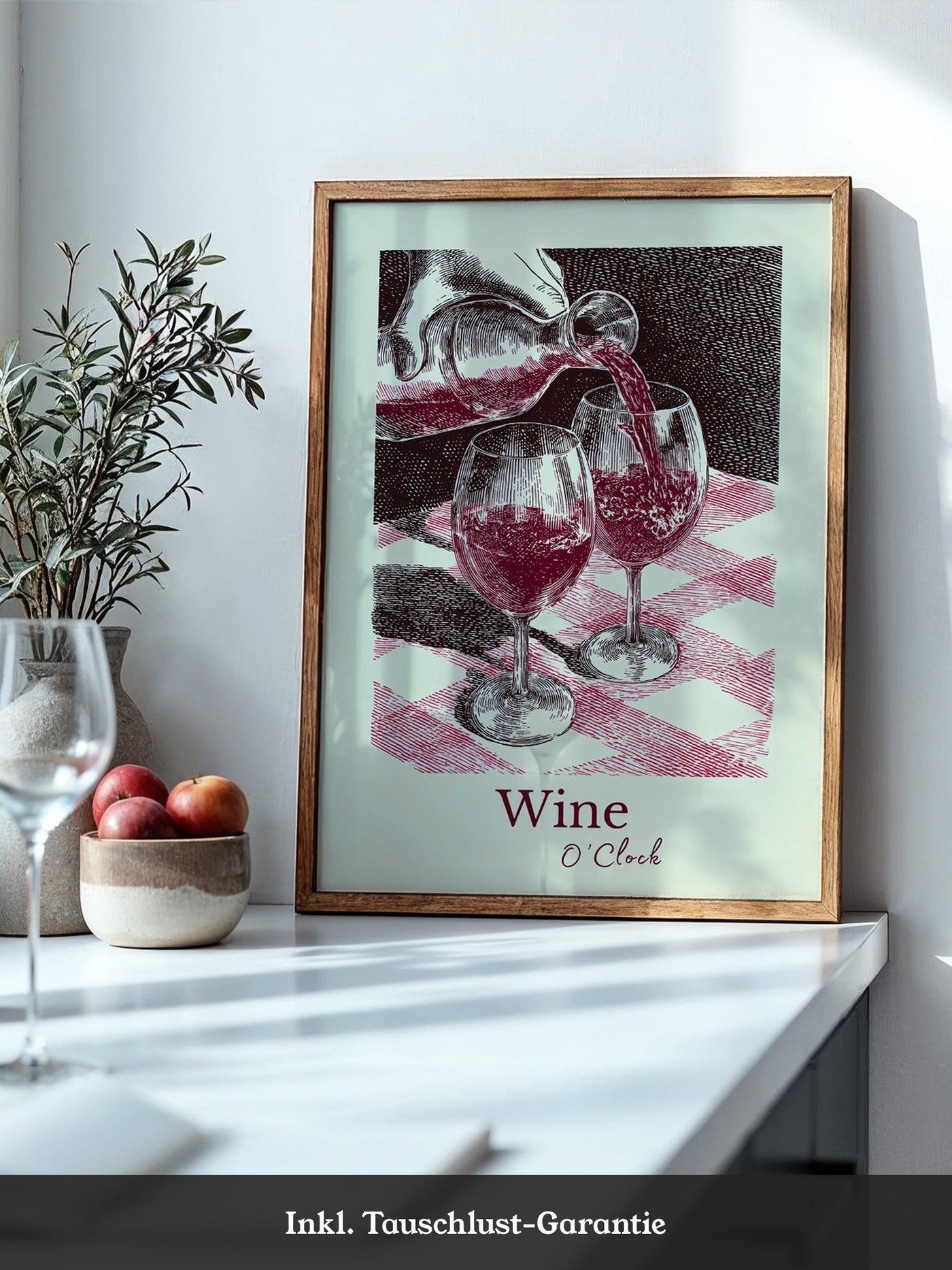 Weingläser Retro-Stil Rot