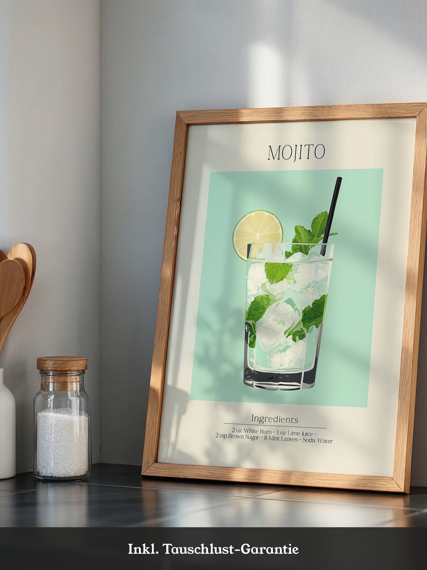 Mojito Glas Eisfrisch Retro