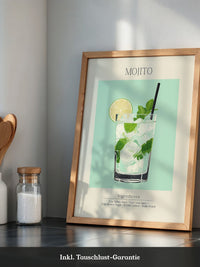 Mojito Glas Eisfrisch Retro