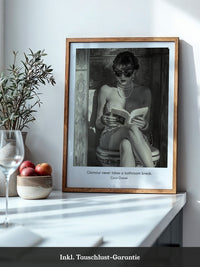 Glamour Dame Retro Schwarzweiß