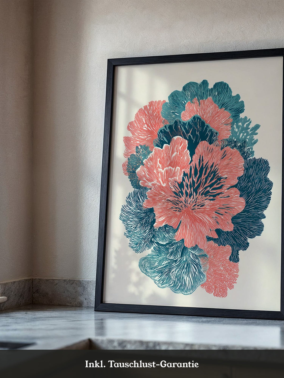 Florale Muster Korallen-Stil