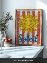 Sonne Strahlen Retro Streifen