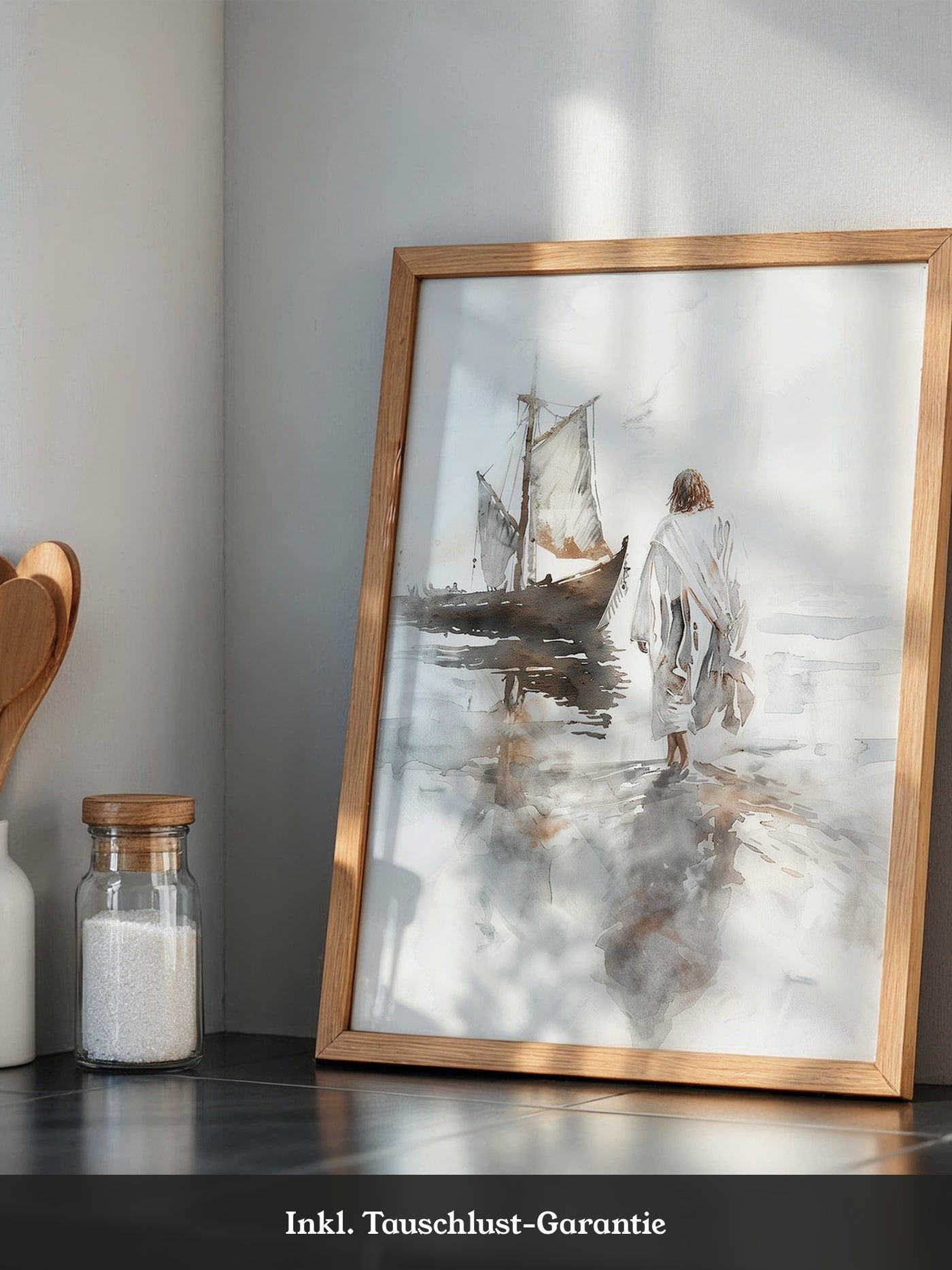Mensch Schiff Aquarellstil