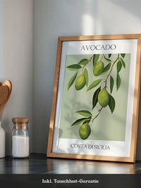 Avocados Zweige Illustration Grün