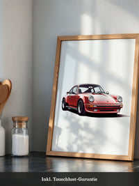 Roter Porsche 911 Illustration