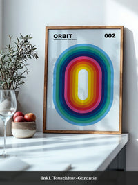 Regenbogen Oval Strahlendes Design