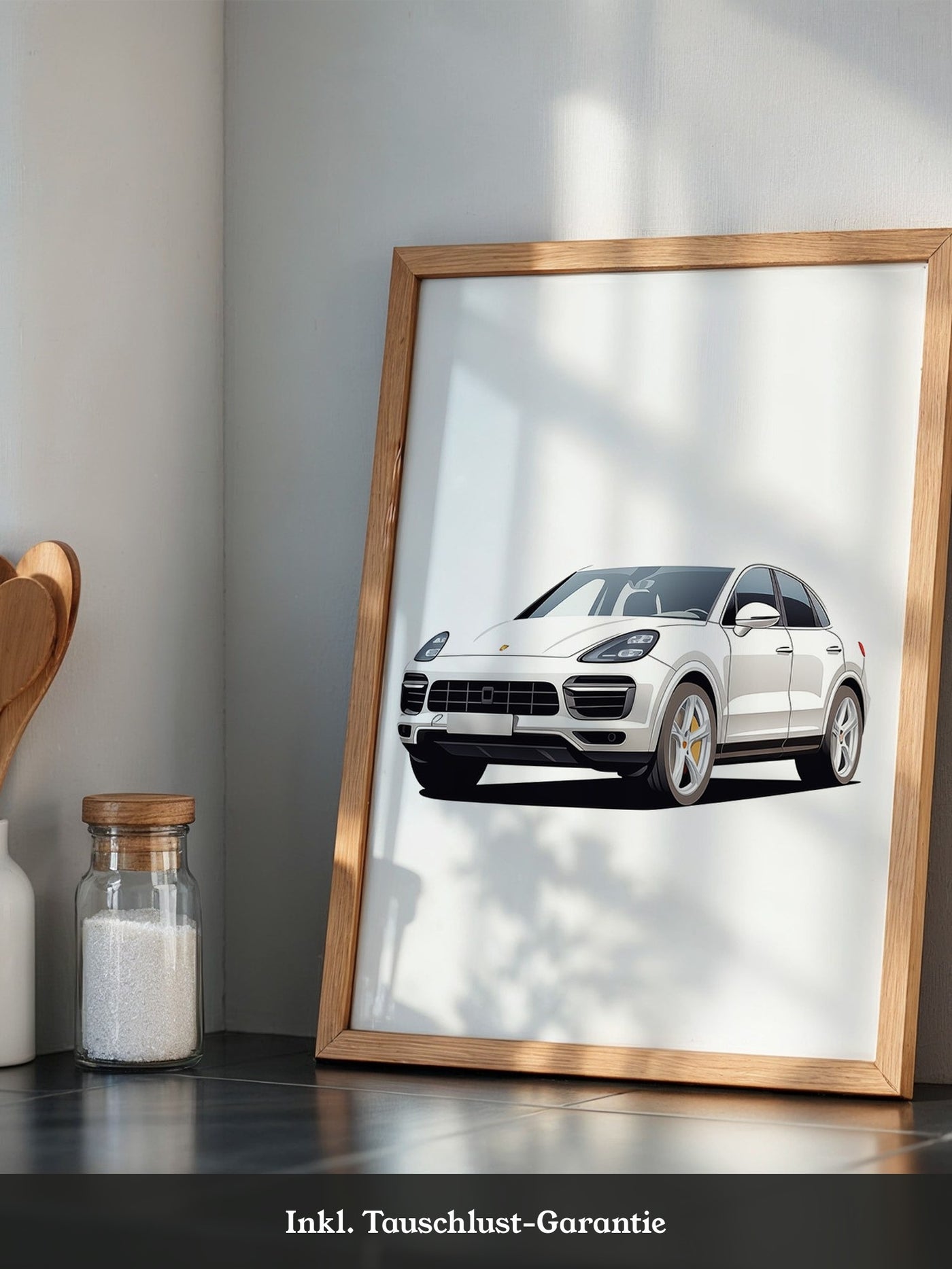 Porsche weiß modern Illustration