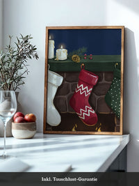 Weihnachtsstrumpf Kamin Illustration