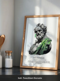 Philosoph Statue Grüne Akzente